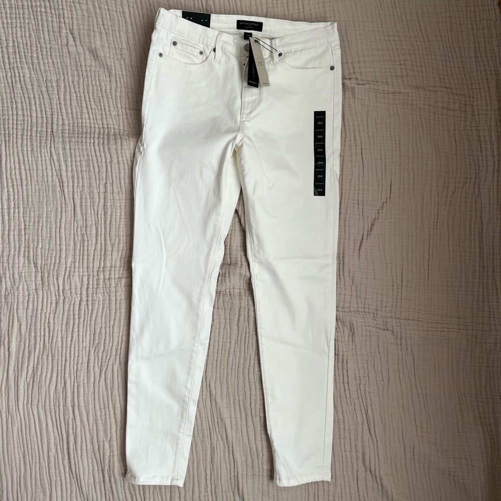 Winter white sculpt denim